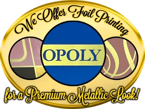 Custom Monopoly Spot UV Foil Printing